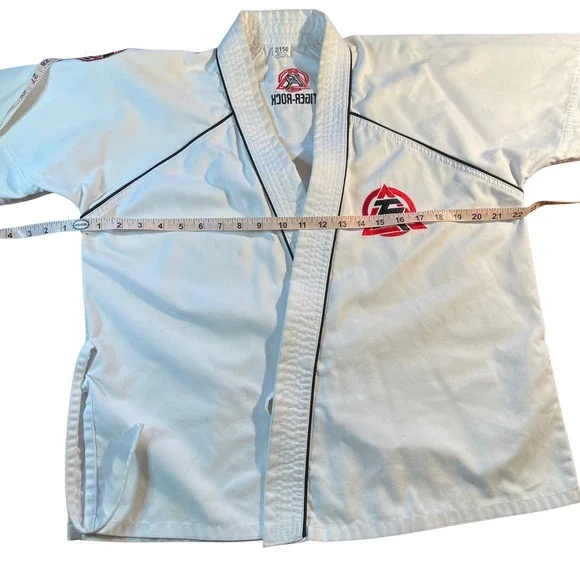Tiger Rock Kids White Karate Jacket Taekwondo Martial Arts Uniform Gi Size 2/150 - Picture 10 of 11